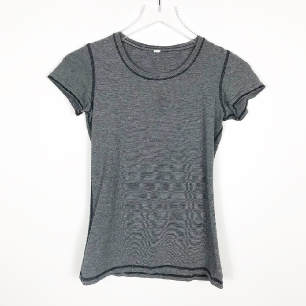 Lululemon | Microstripe Short Sleeve Top